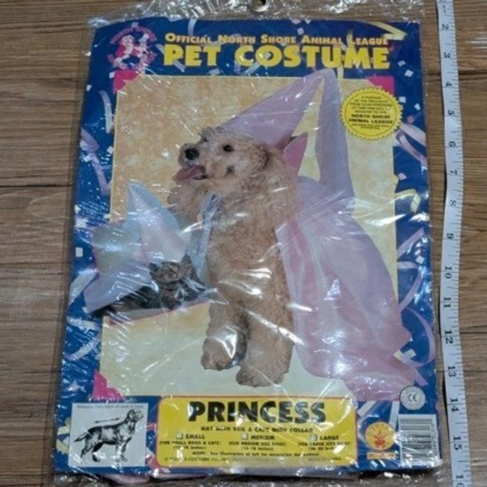 North Shore Animal League Princess Pet Costume Pink Hat Veil Cape Large Dog